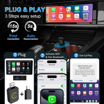 Wireless Apple CarPlay Adapter for Factory Wired Carplay